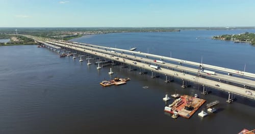 Highway Bridge Construction in Ellenton Florida Development of Trooper JD Young Memorial Bridge
