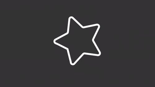 Animated Star White Line Icon