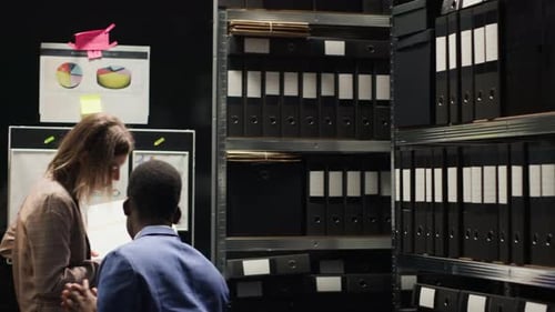 Business Colleagues Collaborate in the Office