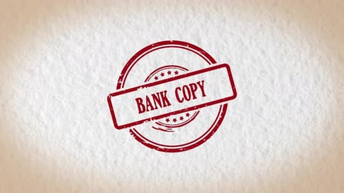 Bank Copy Stamp Style Word