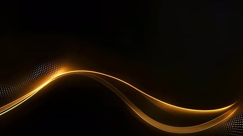 Elegant Golden Wavy Lines Abstract Motion Background