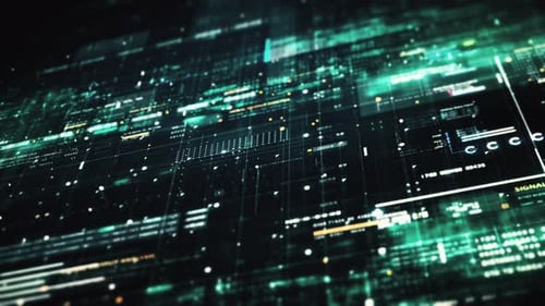 Futuristische Matrixdatensimulation HUD-Hintergrund 15