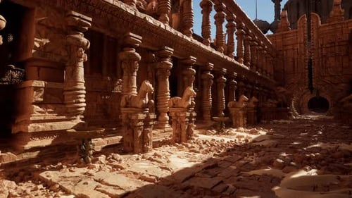 Grand Stone Building With Pillars and Arches