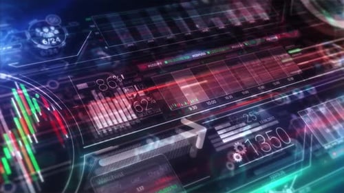 Data On Stock Markets In Animated Infographics