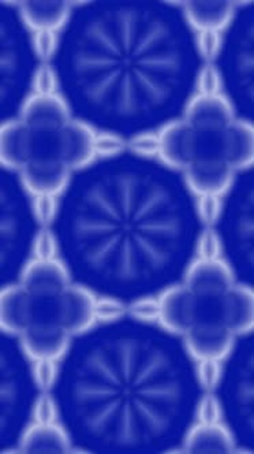 Abstract blue floral and circular pattern with soft gradient effect