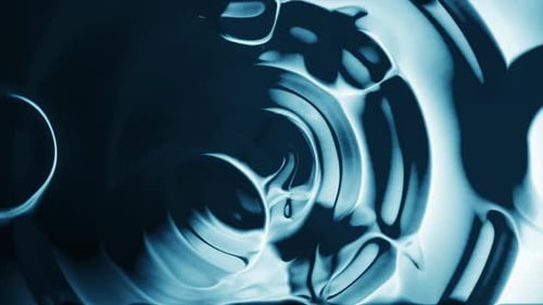 Abstract Fluid Blue Waves Seamless Loop Background