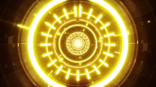 Yellow Tunnel Vj Loop