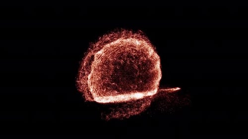 Fiery Particle Burst Reveal Transition Effect