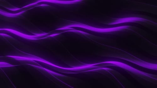 Abstract Glowing Purple Fluid Waves Background Loop