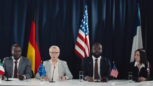 International Delegates Discuss Global Politics and Corporate Issues