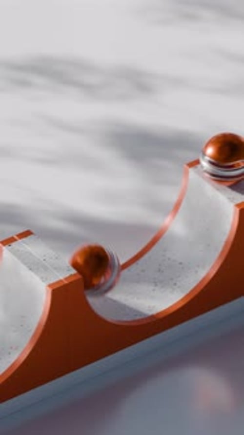 Slide Balls Loop 3D Animation