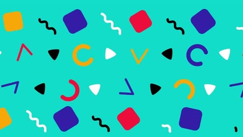 Animated Colorful Geometric Shapes Pattern Background