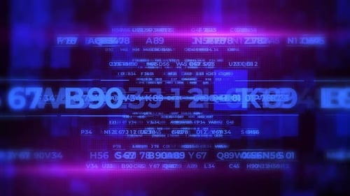 Futuristic Digital Data Stream Code Animation