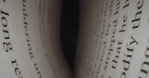 Abstract Close Up Inside Book