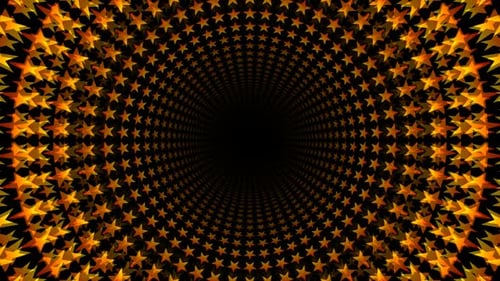 Background with a Tunnel of Stars, Exclusive, Unique Design, Reflection, 3D Render