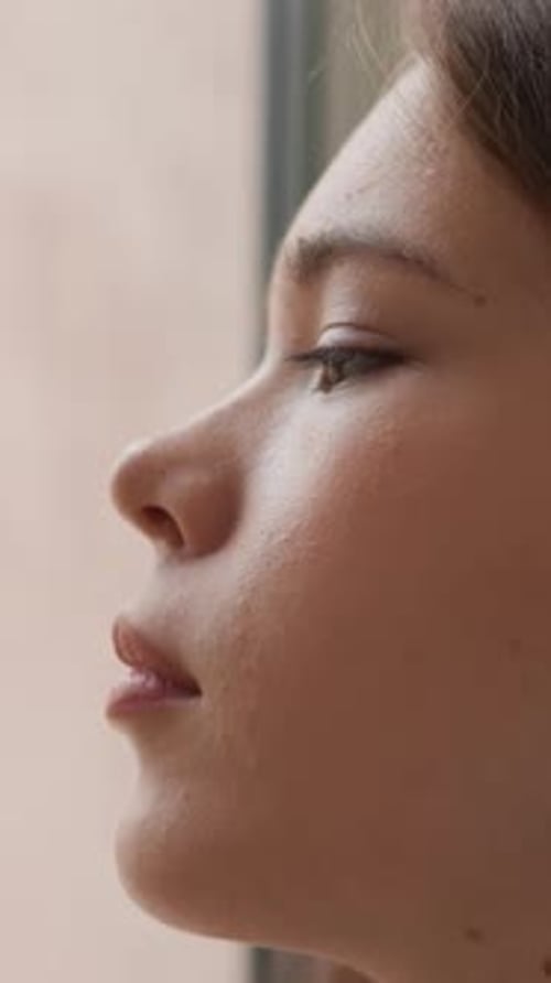 Woman Profile Close Up Natural Beauty