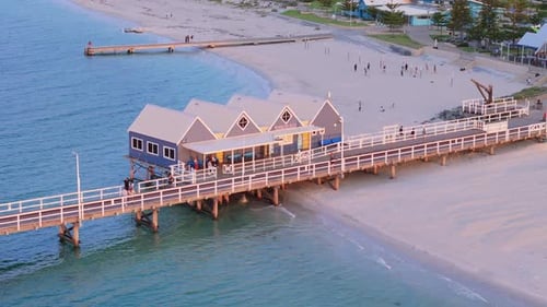 People walking along Busselton Jetty in Southern Western Australia
