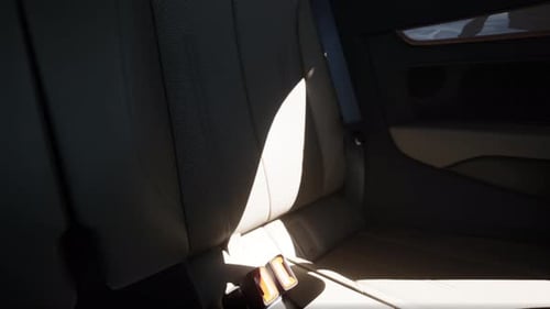 Time-lapse Sunlight Movement Inside Modern Car Interior
