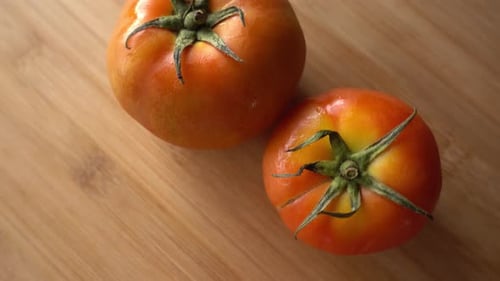 Tomato as food background, stock video footage 4k