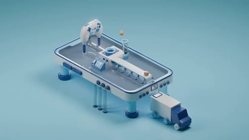 3D Loop Satisfying Online Shopping Animation