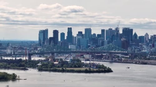 Aerial view of Montreal Quebec Canada