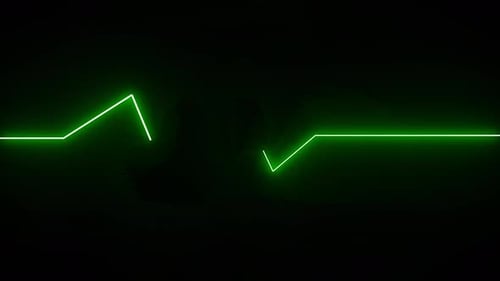 Neon Heartbeat Line Animation for Medical Projects