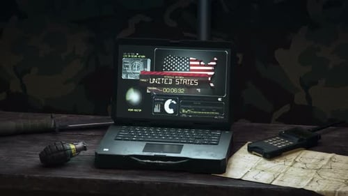 United States Guided Missile Attack Military Combat Coordination Tent