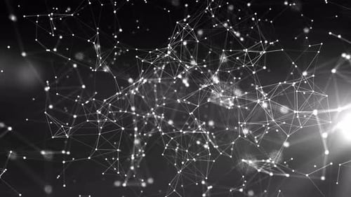 Abstract Plexus Network Animation with Connecting Dots