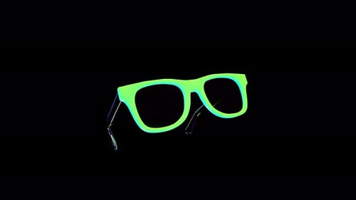 3D-Neon-Sonnenbrille, leuchtend grün, Cyberpunk-Zubehör