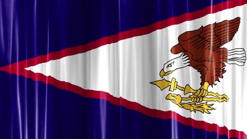 American Samoa Flag Curtain Wave