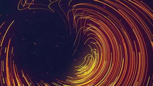Abstract Dynamic Swirling Light Trails Energy Flow