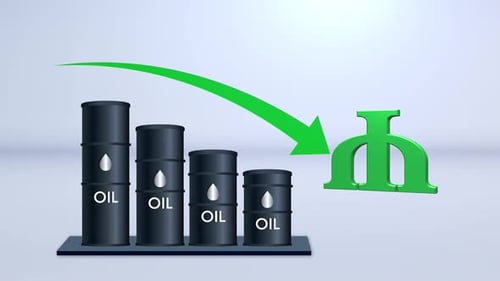 Oil Prices Decrease With Manat Symbol
