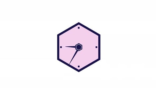 Animación de objetos 2D con líneas de reloj giratorias