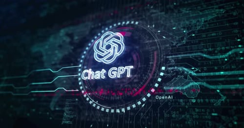 ChatGPT, künstliche Intelligenz, Chat-Bot, Symbolschleife, digitales Konzept