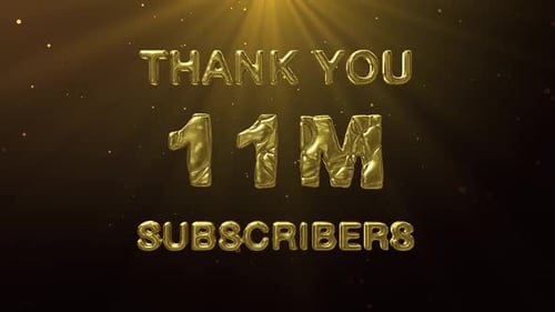 Elegant Gold Subscriber Milestone Thank You Reveal