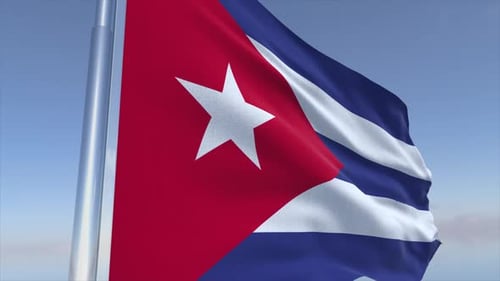 Cuba Flag Background Broadcast Ready 4K1