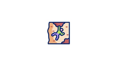 Rock Climbing Animated Icon