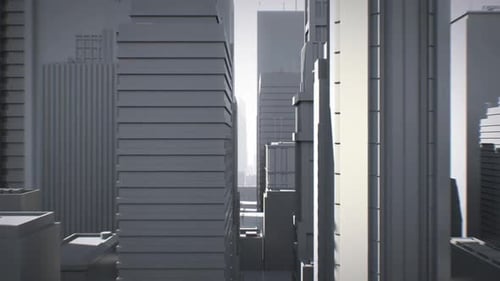 Endloser weißer Stadtrundgang