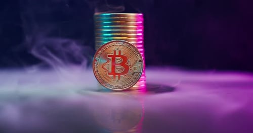 Bitcoin Coins Fog