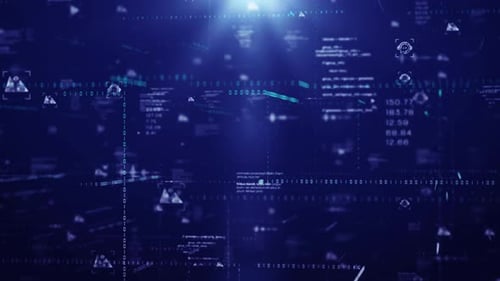 Futuristic Digital Data Network Abstract Technology Background