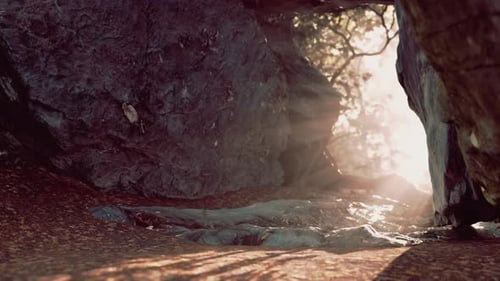 Incredible Sunset From the Cave