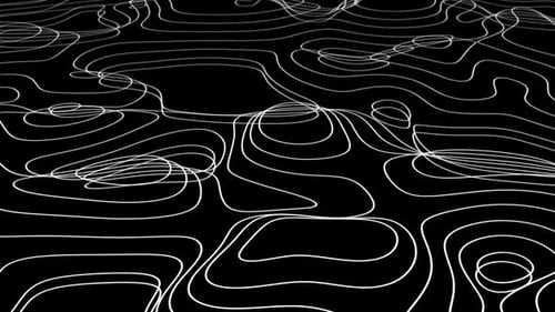 Abstract Wavy Contour Lines Background Loop