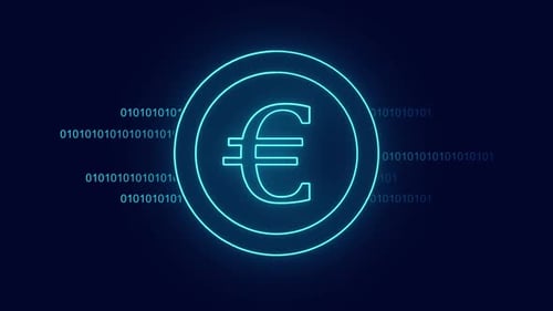 Euro digital Currency with series of zeros and one electronic payments