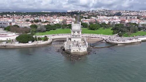 Belem Tower At Lisbon In Lisbon District Portugal.