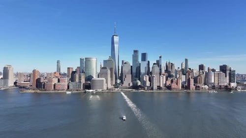 New York Skyline At Manhattan In New York United States.