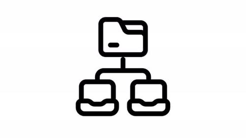 folder line icon animation