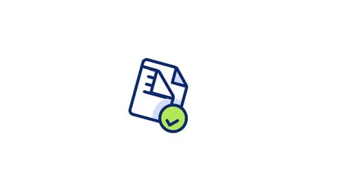Flat Design Approved Document Icon Animation