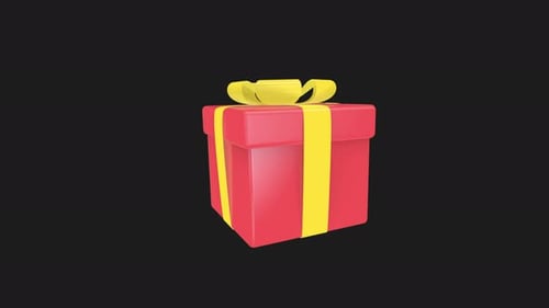 Modern 3D Gift Box Reveal Animation