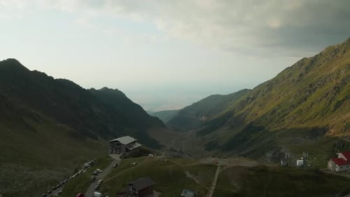 Stunning aerial view of the Fagaras mountains