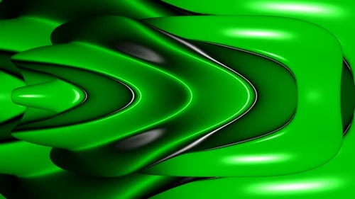 Background with Green Shaped Plasma, Unique Design, 3D Render, Reflection, Exclusive